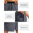 thumbnail image 3 of Dagugfen Workout Shorts for Men Knee Length Loose Breathable Sports Running Shorts with Zipper Pockets, 3 of 3