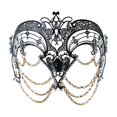 thumbnail image 1 of Accesorio de disfraz de máscara de para fiesta de graduación nocturna de club nocturno de baile de Halloween Cadena de, 1 of 7