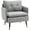 Gris, variante sur HOMCOM Fauteuil d'Appoint avec Dossier Capitonné et Pattes en Acier pour Salon