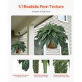 thumbnail image 3 of VEVOR Artificial Boston Ferns Large Plastic Fern 88 Branches Indoor Outdoor Decor, 3 of 8