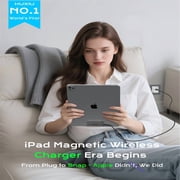 KUXIU M30 Magnetic Wireless Charger for iPad Pro 13´´ 11´´ M4 12.9´´ 11´´ Air 13´´ 11´´ M2 M3 ，35W /18W Fast Charging with 5.56ft USB C to C Charger Cable Smart ipad Charger