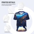 thumbnail image 3 of Vsdgher Moonlit Blue Wolf Mens T-Shirts Baseball Vintage Fashionable Lightweight Casual Crew Neck Slim Fit with Long Sleeves-Medium, 3 of 7