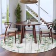 thumbnail image 4 of Eucalyptus Leaves Round Living Room Rugs 7 ft, Watercolor Green Leaf Wood Grain Washable Area Rug with Non-Slip Sturdy Edge Binding Round Carpet for Kitchen Office Bedroom, 4 of 9