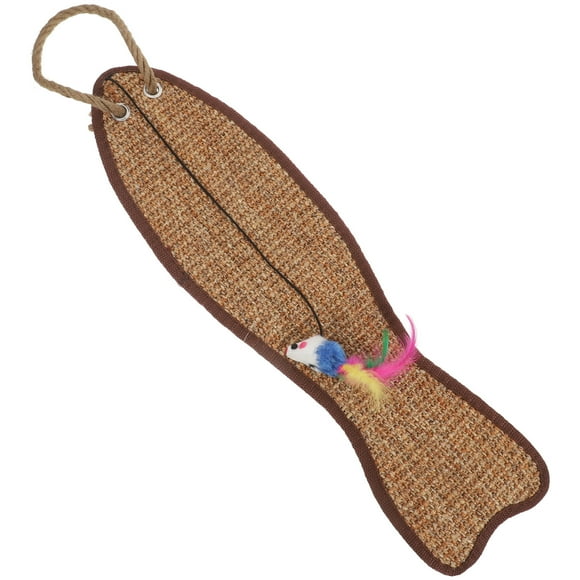 Alfombrilla protectora para rascar mascotas, almohadilla protectora con forma de pez de Sisal, Color aleatorio, 1 ud.