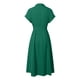 thumbnail image 5 of Vestido camisero midi elegante con cuello en V para mujer - Vestido informal de manga corta y largo hasta la rodilla - Atuendo de verano para fiestas de trabajo, 5 of 6