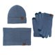thumbnail image 1 of Conjunto de tres piezas de gorro y bufanda de invierno con forro polar y pantalla táctil para exteriores, resistente al frío, de punto grueso y resistente al frío, 1 of 6