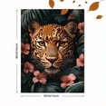 thumbnail image 3 of UXIEQU 2D Flat Leopard Tropical Bath Wall Art, Jungle Monstera Leaves Exotic Animal Print, 15.75x11.81 Inches Home Wall Decor, 3 of 8