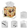 thumbnail image 3 of POLERO Tissue Box Cover Square – Funny Turkey Pumpkin Tissue Box Holder Waterproof PU Leather Thanksgiving Modern Facial Decorative Organizer for Bathroom/Car/Office Decor, 3 of 7