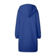 thumbnail image 5 of BUWTTED Womens Hoodies 2025 Zip Up Sweatshirts Oversized Fashion Long Hooded Fall Winter Fleece Jackets with Pockets Dark Blue XXXXL, 5 of 5