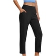 thumbnail image 6 of Inglocry Women's Golf Pants with 2 Pockets 7/8 High Waisted Stretch Ankle Pants for Women Business Casual Travel Athletic Work Black S, 6 of 6