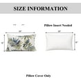 thumbnail image 6 of Chenille Embroidery Cotton Linen Throw Lumbar Pillow Case Cushion Cover Home Office Decorative Rectangle 12 X 20 Inches (Green Leaves), 6 of 6