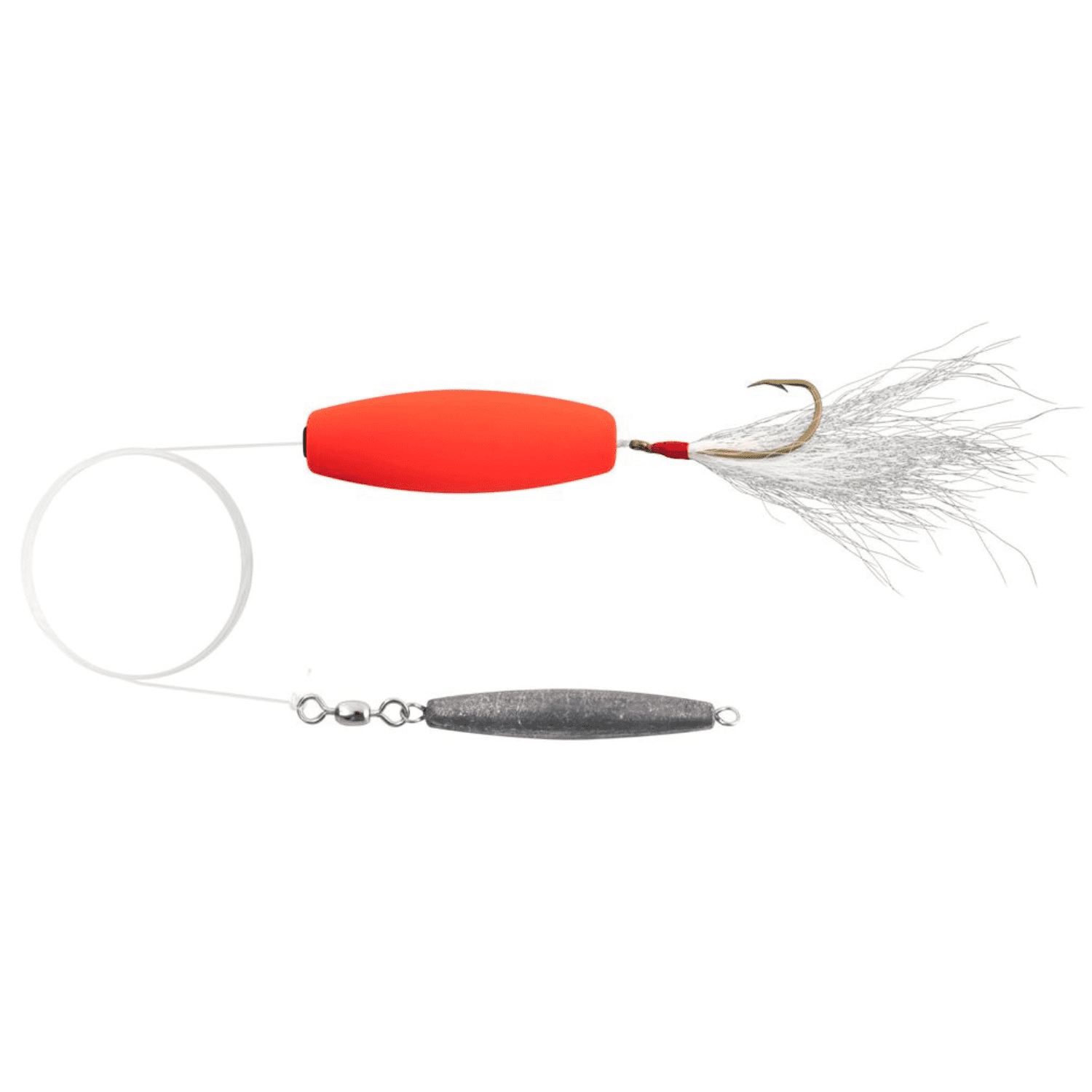 (2 pack) Tsunami Flounder Rig Fishing Lure – 1/0 Hook with Bucktail, 1 oz.