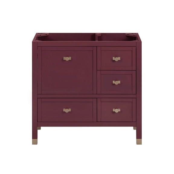 Avanity Alana-V36 Alana 36" Single Free Standing Vanity Cabinet Only - Burgundy Red