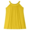 thumbnail image 5 of Jinhomg Spaghetti Strap Dresses for Teen Girls Cute Ruched Midi Cami Dress Flowy Swing Summer Vacation Tank Dresses Casual Daily Wear Yellow 11 Years, 5 of 10