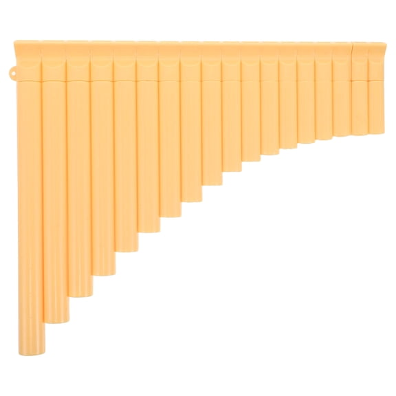 NICEXMAS Handmade Yellow Pan Flute Portable Folk Instrument for Beginners, Ideal for Concerts, Outdoor Music Practice and