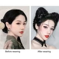 thumbnail image 4 of Pullover Toupee-Cat Ears Hair Donut Chignon Clip in Messy Hair Bun Space Bun Hair Pieces Cat Ears Bun Hair Extensions Wig Accessory Ponytail Hairpieces for Women Girls, Cat Ear Wig Package Bw1,, 4 of 6
