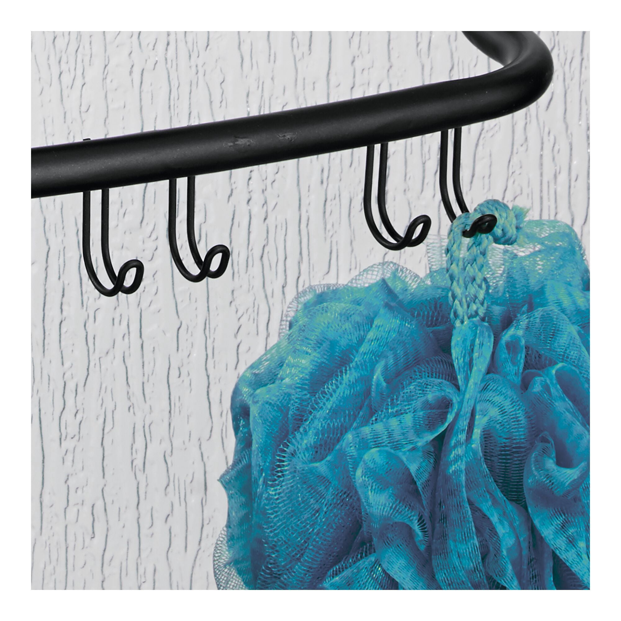 iDesign Forma Over the Door Shower Caddy, Matte Black