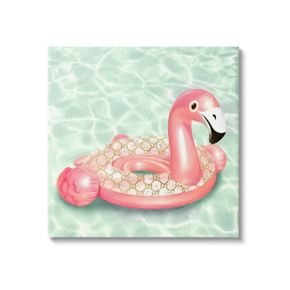Stupell Industries Summer Pool Float Glam Pattern Fashion Emblem Graphic Art Gallery Wrapped Canvas Print Wall Art, Design by Ziwei Li