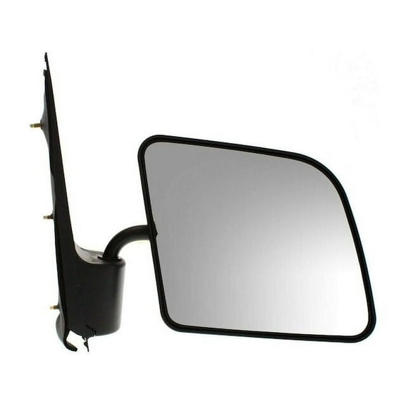 Right Passenger Side Manual Mirror - Textured - Flat Lens - Swing Lock Paddle Type - Compatible with 1992 - 2002 Ford E-250 Econoline 1993 1994 1995 1996 1997 1998 1999 2000 2001