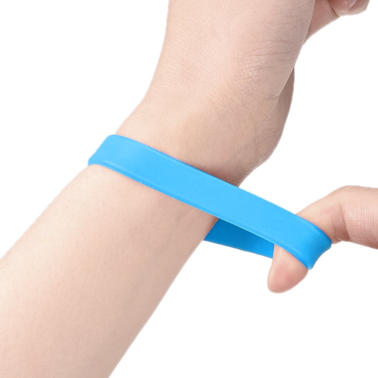 12 Bracelets En Silicone Uni - Tour De Poignet 8 Pouces (20 Cm) - Largeur 1/2 Pouce - Couleur Turquoise - Pour Sport, événements, Cadeaux