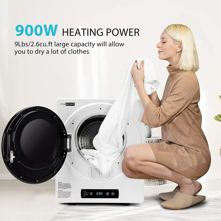  VIVOHOME 110V 1500W Electric Compact Portable Clothes Laundry  Dryer Machine for Apartment 3.5 cu.ft 13lbs : Appliances