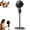black, variant on Standing Fan for Bedroom, Air Circulator Cooling Device Quiet Motor, 90° Oscillating Pedestal Fans, 3 Speeds, USB, Adjustable Height for Home
