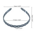 thumbnail image 3 of 1 Pc Classic Elegant Frosted Chain Hairband for Women for Girls 5.51"x4.72" Blue Grey, 3 of 4