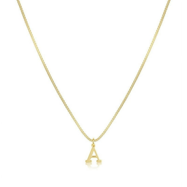 Under 10, Initial Necklace, Dainty Letter Pendant, Stainless Steel Material, Adjustable Chain, For Women, Everyday Accessory, Minimalist Style, Gift Choice Akmoler Value for Money | Metal, A