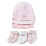 Gerber 3-Pack Cap and Sock Set, Pink