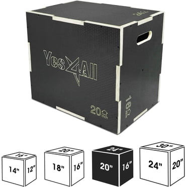 XPRT Fitness 3-in-1 Wooden Plyo Box For Cross Training, Jumping, And Step Workouts