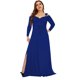 thumbnail image 1 of Vestido largo con abertura en el pliegue y manga larga con cuello en V y hombros descubiertos sexy de talla grande para mujer Fridja  NMB4542, 1 of 6