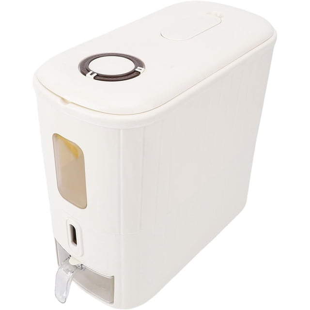 Dispensador de Cereal, Contenedor de Arroz, Contenedores de Cereales de Ventana Transparente Almacenamiento Organización de Almacenamiento de la Cocina