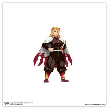 Gallery Pops Demon Slayer - Kyojuro Rengoku Flame Hashira Wall Art, Unframed Version, 12" x 12"