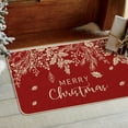 thumbnail image 2 of VIXARKO Red Holly Mistletoe Merry Christmas Doormat, Xmas Winter Home Decor Low-Profile Switch Rug Door Mat Floor Mat for Indoor Outdoor 17x29 Inch, 2 of 6