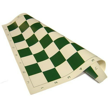 Chess Board - Standard Vinyl Roll-up in Green (Best Way To Open In Chess)