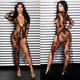 thumbnail image 1 of VISgogo Vestido de encaje negro para mujer, lencería sexy transparente, ropa de dormir larga de babydoll de verano VISgogo  moda, 1 of 1