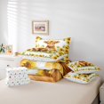 thumbnail image 6 of jejeloiu Cute Highland Cow 7-Piece Twin Bedding Sets,Yellow Sunflower Blossom Bedding Comforter Set For Girls Teens Reversible, 6 of 8