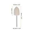 thumbnail image 2 of Wool Felt Mounted Mandrel 12mm x 18mm 1/10 Inch Shank Conical Bits, 20 Pieces, 2 of 6