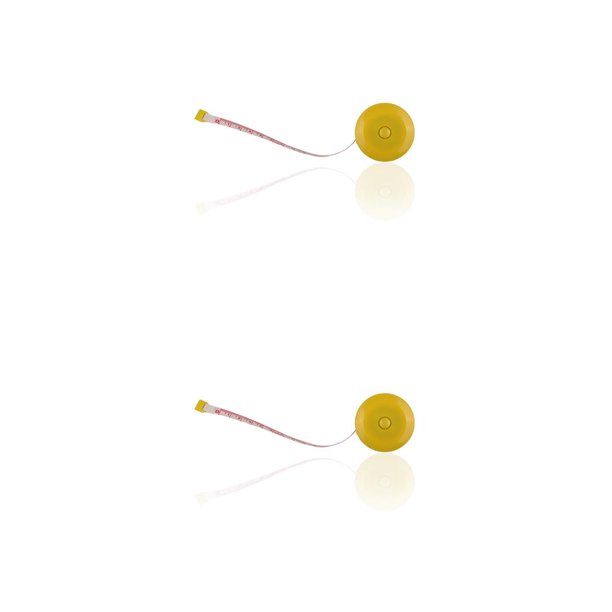 Inteprter Cinta métrica, costura, bordado, confección, sastre, medición, marcado, regla corporal, bricolaje, portátil, cintura, pecho, hombro, longitud Amarillo Pies 2piezas Inteprter CBP212804