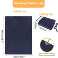 thumbnail image 3 of Winter Heated Car Blanket, 112V Car Blanket Vehicle Heating Blanket Portable Heating Pad With Temperature Control Warming Blanket For Auto Use Camping Essentials, 3 of 9