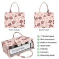 thumbnail image 2 of Large Capacity Tote Bag,Pioneer Flower Floral Print Pattern Handbag Fashion Luxury Tote Bag,15.7"x13"x 5.1" Inches,Laptop Compatible, 2 of 6