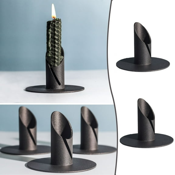 TFYZYY Black Iron Vintage Candle Holders, 2PCS, Modern Metal Taper Candlesticks for Home Decor, Wedding, Holiday, Dining Table Centerpieces