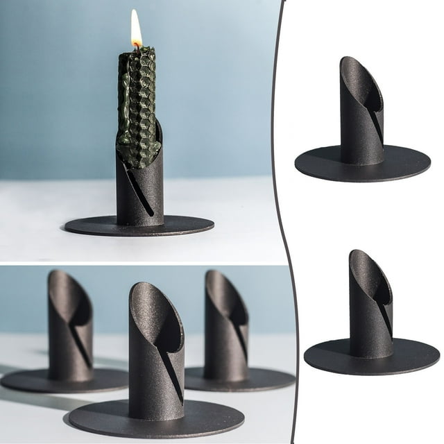XYAIYT Decorative Pendant Kittens for Car Rearview Mirror and Candle Holders Set Vintage Iron Metal Candlestick Set of 2 Suit for Weddings Home Decor with Secure Round Hole Design