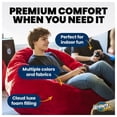 thumbnail image 2 of Ultimate Sack 5000 5-Foot Bean Bag Chair with Footstool Set, Ivory Fur Cover, 2 of 7