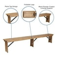 thumbnail image 2 of HERCULES Series 9' x 40'' Antique Rustic Folding Farm Table and Four Bench Set, 2 of 9