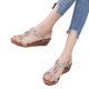 thumbnail image 1 of Zapatos para Verano Bohemio Punta Abierta Rhinestone Cómodo Las Mujeres, 1 of 9