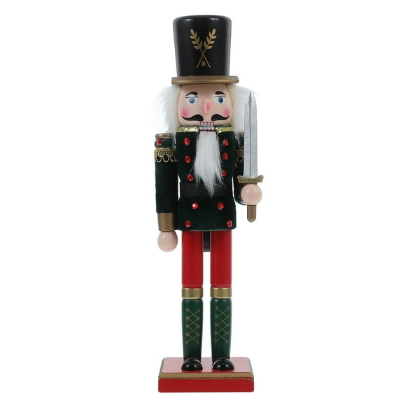 Jiyike Classic Wooden Nutcracker Soldier Doll for Decor Traditional Nutcracker Figurine for Holiday Party Tabletop Decoration Festive Nutcracker Puppet