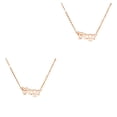 thumbnail image 1 of Collar de constelaciones Qarigey tema zodiaco DIY oro rosa 2piezas, 1 of 5