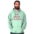 thumbnail image 5 of No Problama Llama Alpaca Cute Funny Hoodie Sweatshirt Women Men Brisco Brands X, 5 of 6