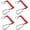 4Pcs 4', variant on 6' Breakaway Trailer Cable Trailer Brake Cable RV Stainless Steel Spring Towing Coiled Wire Safety Straps Ground Clip,for Breakaway Switch 4PCS